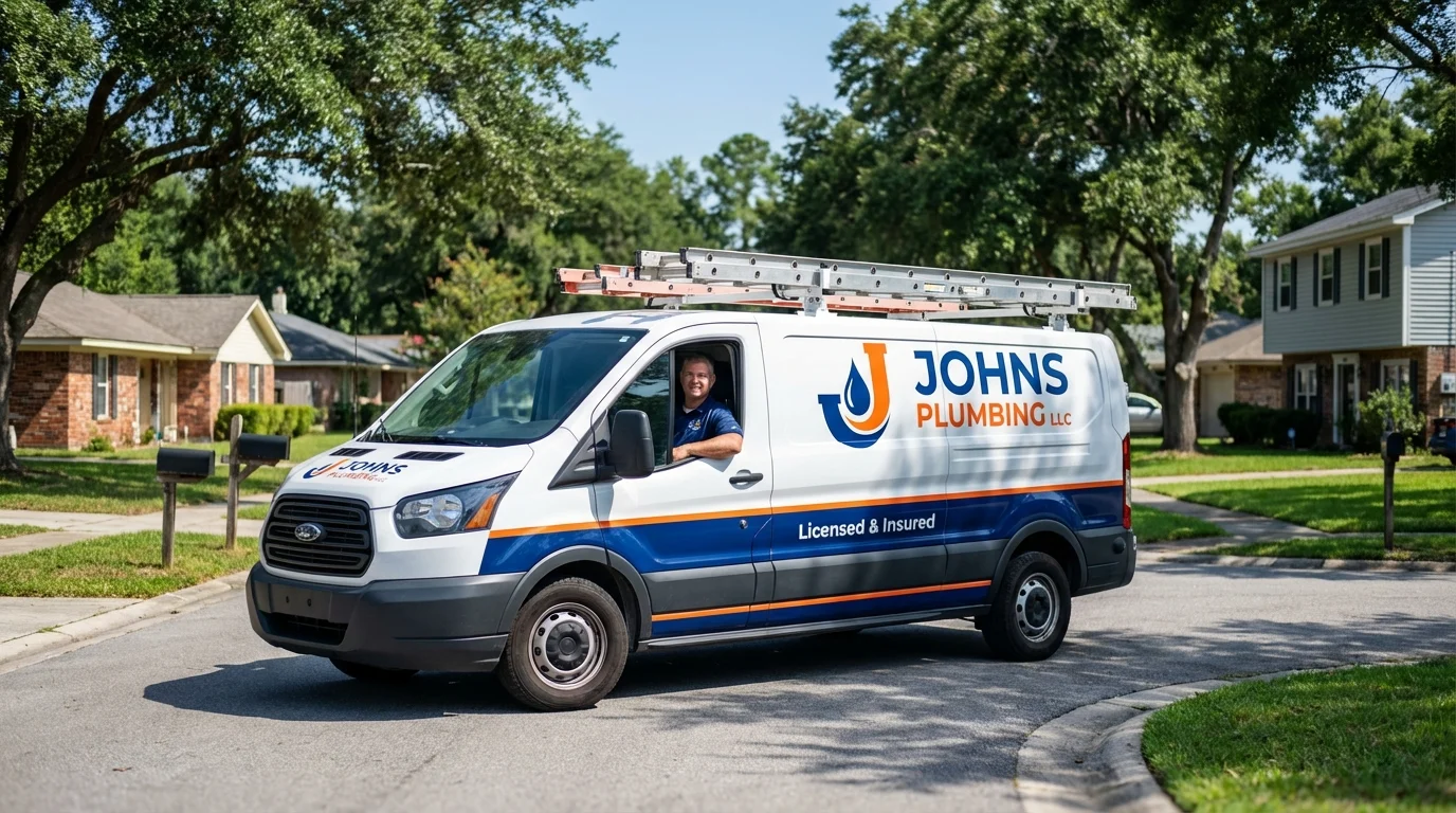 Johns Plumbing LLC service van in Hartland, WI
