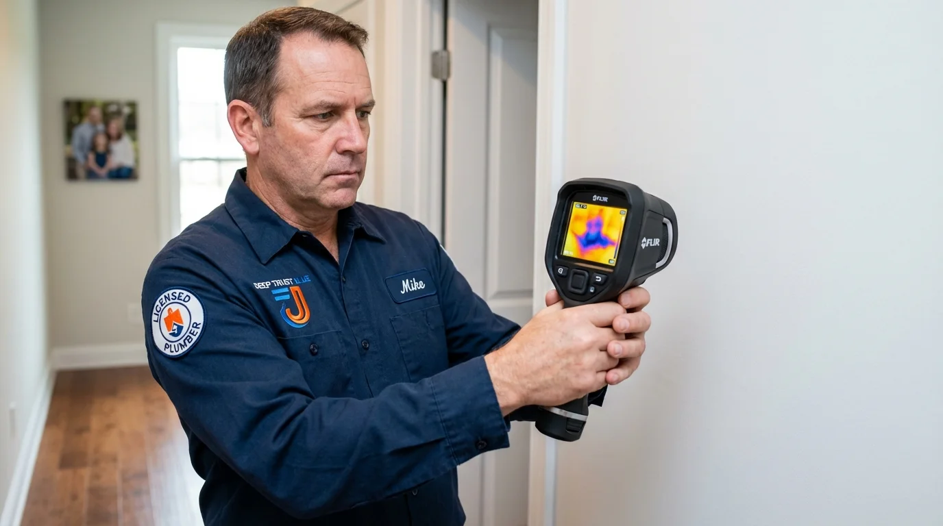 Thermal imaging leak detection by Johns Plumbing LLC in Hartland